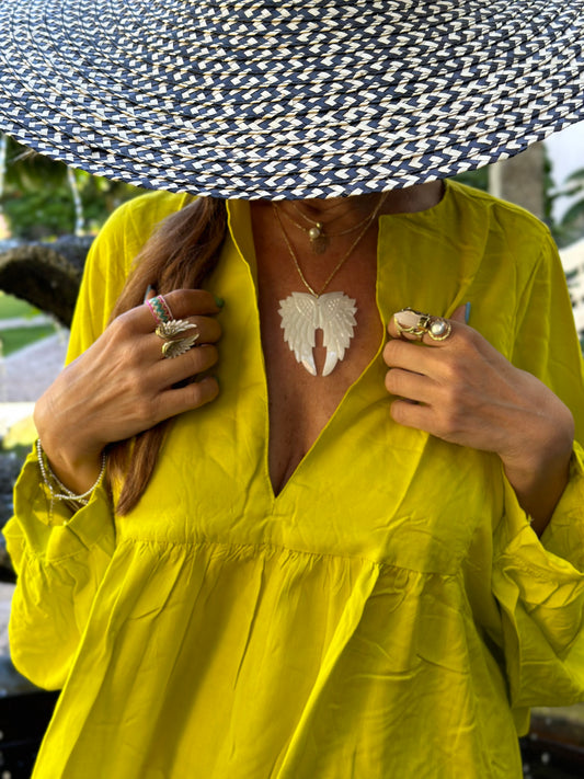 Angel Wings Mother of Pearl Necklace