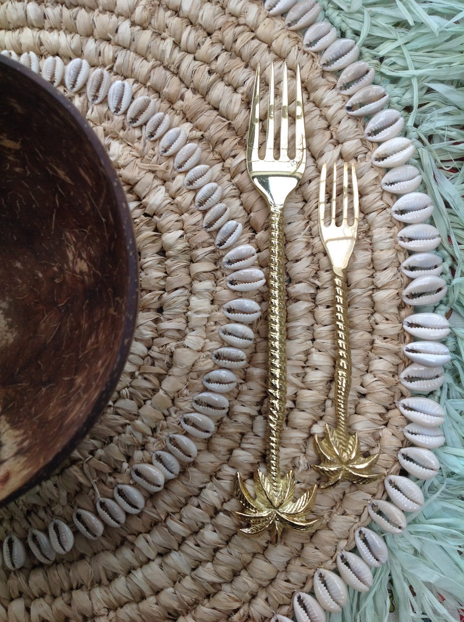 Desert Brass Palm Tree Fork